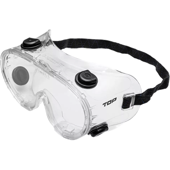 Védőszemüveg saválló állítható gumipánt TOP FLY (SC-423), víztiszta