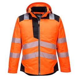 Vision Hi-Vis télikabát, levehető kapucni, tépőzáras állítható mandzsetta