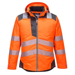 Vision Hi-Vis télikabát, levehető kapucni, tépőzáras állítható mandzsetta