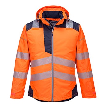 Vision Hi-Vis télikabát, levehető kapucni, tépőzáras állítható mandzsetta