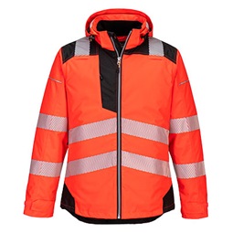 Vision Hi-Vis télikabát, levehető kapucni, tépőzáras állítható mandzsetta
