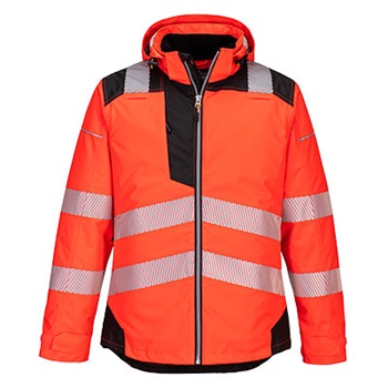Vision Hi-Vis télikabát, levehető kapucni, tépőzáras állítható mandzsetta