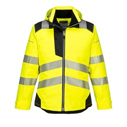 Vision Hi-Vis télikabát, levehető kapucni, tépőzáras állítható mandzsetta
