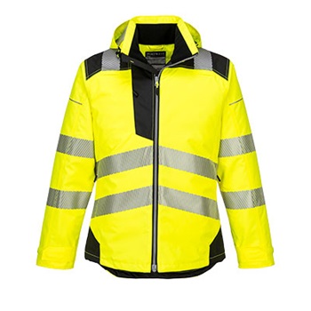 Vision Hi-Vis télikabát, levehető kapucni, tépőzáras állítható mandzsetta