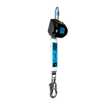 Zuhanásgátló Irudek TIGER 2.5 forgatható rögzítésű esésjelzővel, fekete, 2,5m